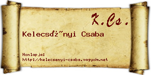 Kelecsényi Csaba névjegykártya
